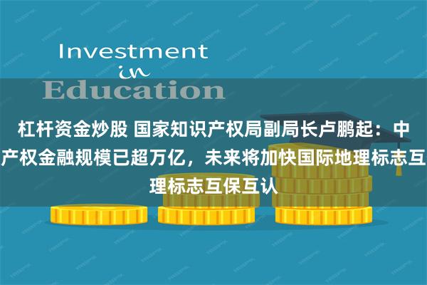 杠杆资金炒股 国家知识产权局副局长卢鹏起：中国知识产权金融规模已超万亿，未来将加快国际地理标志互保互认