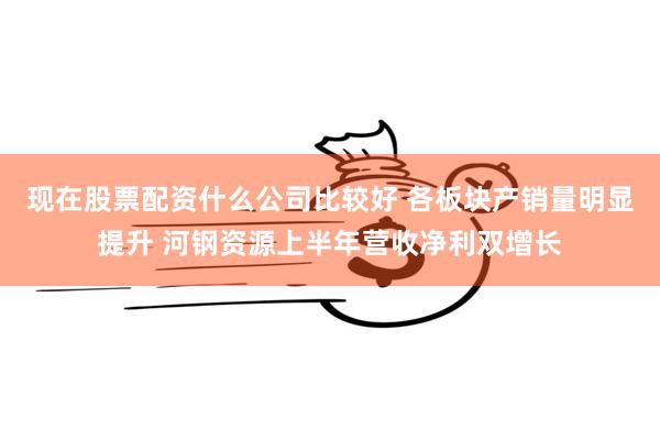 现在股票配资什么公司比较好 各板块产销量明显提升 河钢资源上半年营收净利双增长